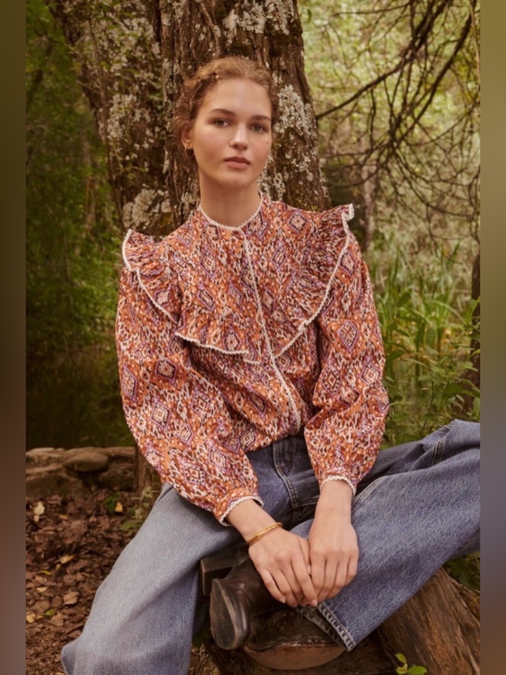 Sonmer Dorthy Blouse Ikat